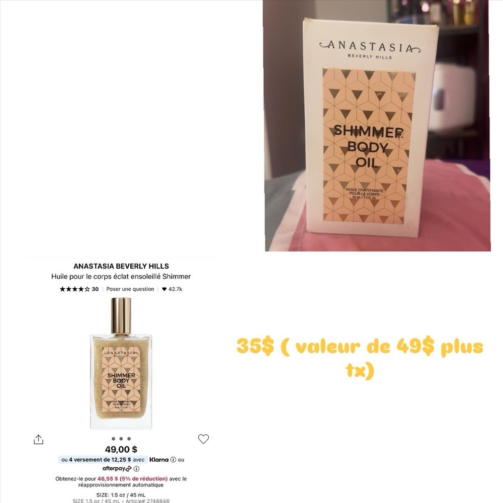 Anastasia Beverly Hills Shimmer Body Oil - Luxurious Gold
